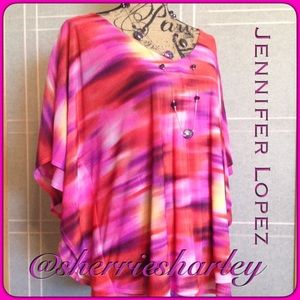 Jennifer Lopez Plus Size Top 1X EUC